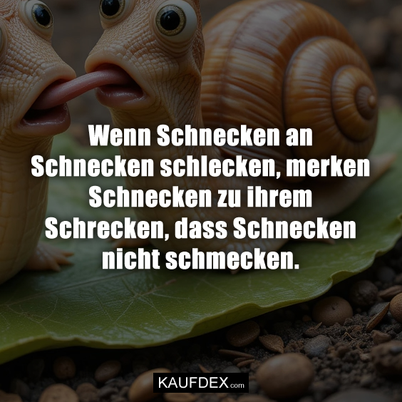 Wenn Schnecken an Schnecken schlecken…