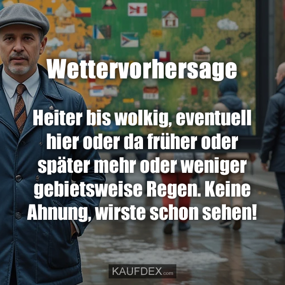 Wettervorhersage Heiter bis wolkig…