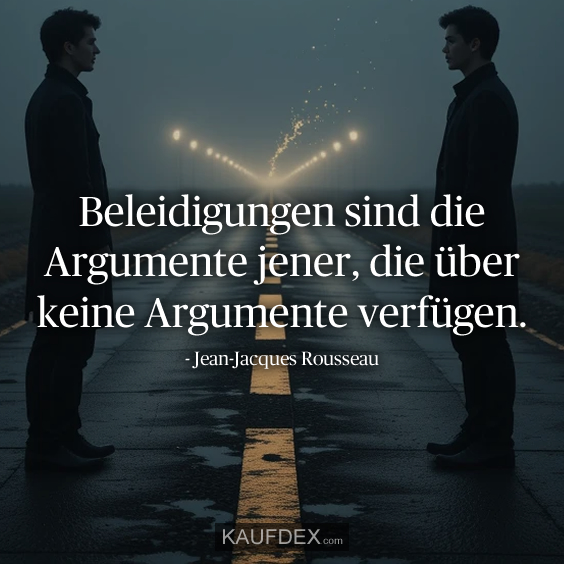 Beleidigungen sind die Argumente jener…