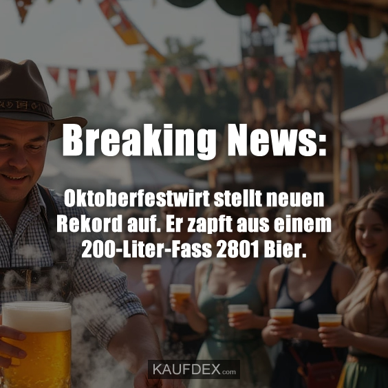Breaking News: Oktoberfestwirt stellt…