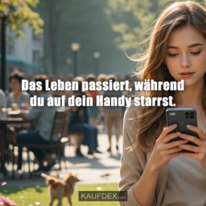 Das Leben passiert, während du auf dein Handy starrst.