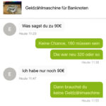 Geldzählmaschine für Banknoten. Was sagst du zu 90€