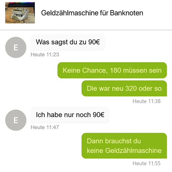 Geldzählmaschine für Banknoten