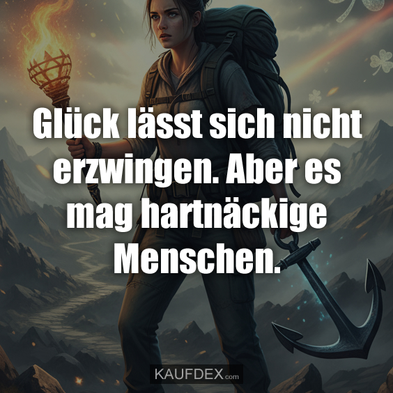Glück lässt sich nicht erzwingen…