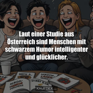 Laut einer Studie aus Österreich sind Menschen mit schwarzem Humor intelligenter und glücklicher.