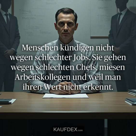 Menschen kündigen nicht wegen schlechter…