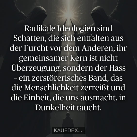 Radikale Ideologien sind Schatten…