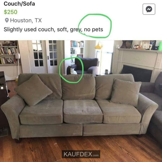Slightly used couch, soft, grey, no pets