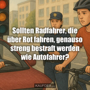 Sollten Radfahrer, die über Rot fahren, genauso streng bestraft werden wie Autofahrer?