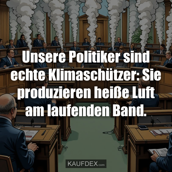 Unsere Politiker sind echte Klimaschützer: