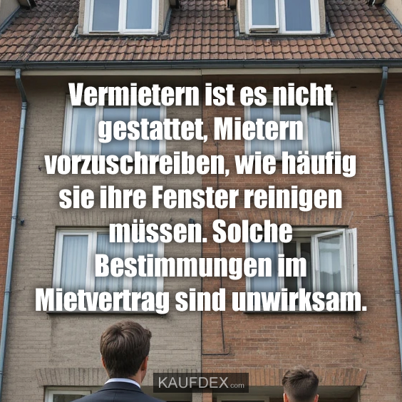 Vermietern ist es nicht gestattet…