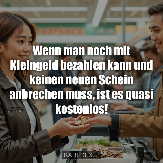 Wenn man noch mit Kleingeld bezahlen…