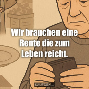 Wir brauchen eine Rente die zum Leben reicht.
