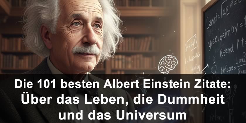 Die 101 besten Albert Einstein Zitate: Über das Leben, die Dummheit und das Universum