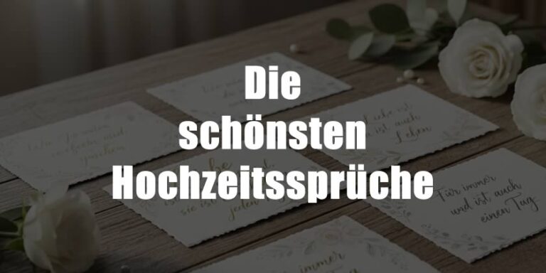 Die schönsten Hochzeitssprüche
