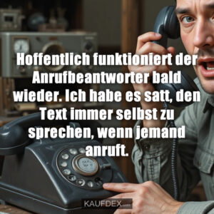 Hoffentlich funktioniert der Anrufbeantworter bald wieder. Ich habe es satt, den Text immer selbst zu sprechen, wenn jemand anruft.