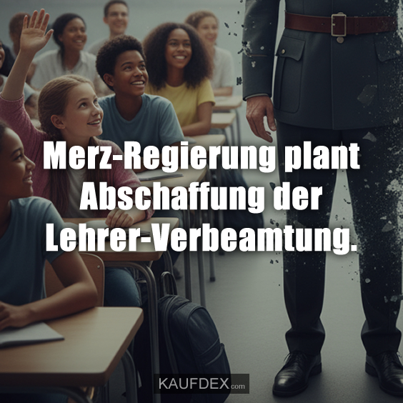 Merz-Regierung plant Abschaffung der Lehrer-Verbeamtung.