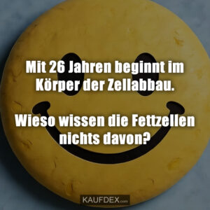 Mit 26 Jahren beginnt im Körper der Zellabbau. Wieso wissen die Fettzellen nichts davon?