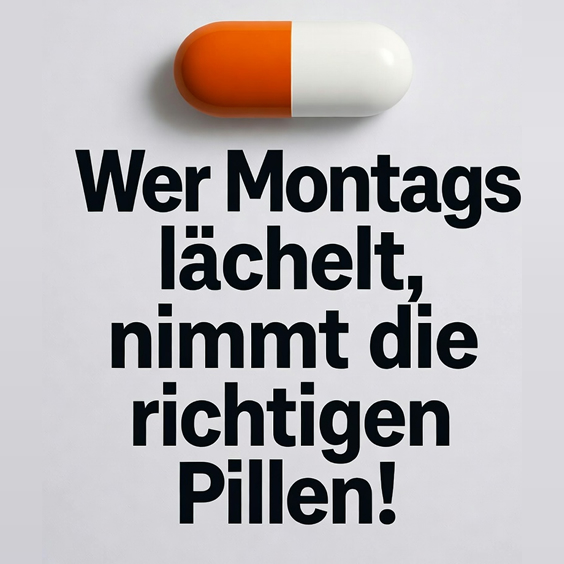 Wer Montags lächelt, nimmt die richtigen Pillen!