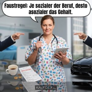 Faustregel: Je sozialer der Beruf, desto asozialer das Gehalt.