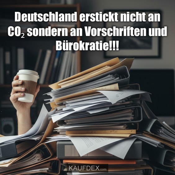 Deutschland erstickt nicht an CO₂ sondern an Vorschriften und Bürokratie!!!