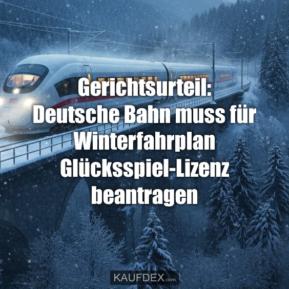 Gerichtsurteil: Deutsche Bahn muss für Winterfahrplan Glücksspiel-Lizenz beantragen