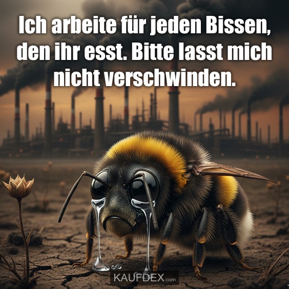 Ich arbeite für jeden Bissen, den ihr esst. Bitte lasst mich nicht verschwinden.