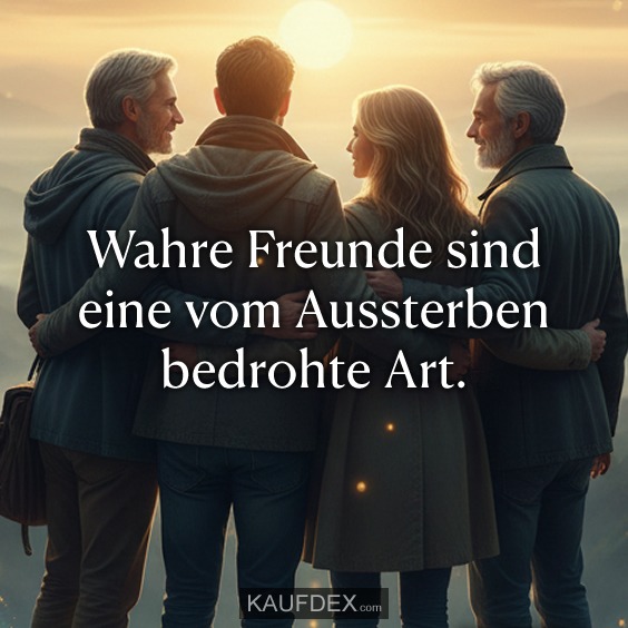 Wahre Freunde sind eine vom Aussterben bedrohte Art.