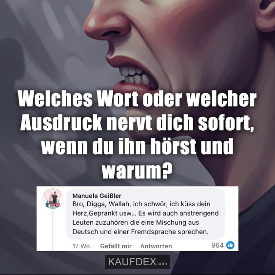 Welches Wort oder welcher Ausdruck nervt dich sofort, wenn du ihn hörst und warum?