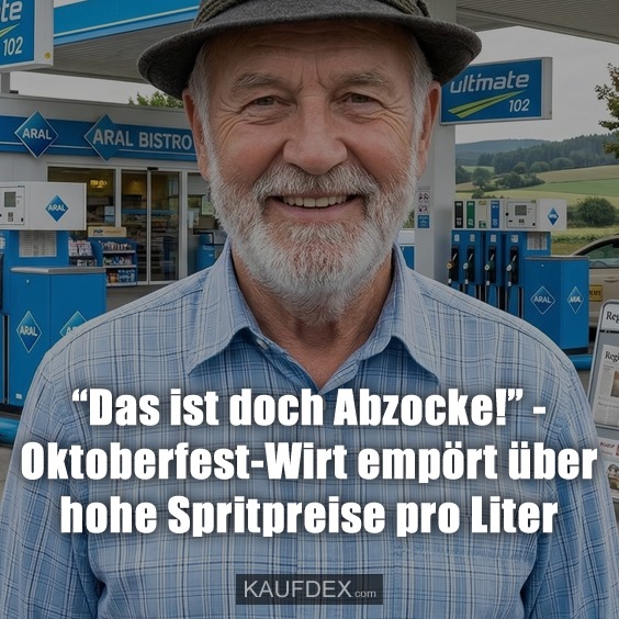 “Das ist doch Abzocke!” - Oktoberfest-Wirt empört über hohe Spritpreise pro Liter