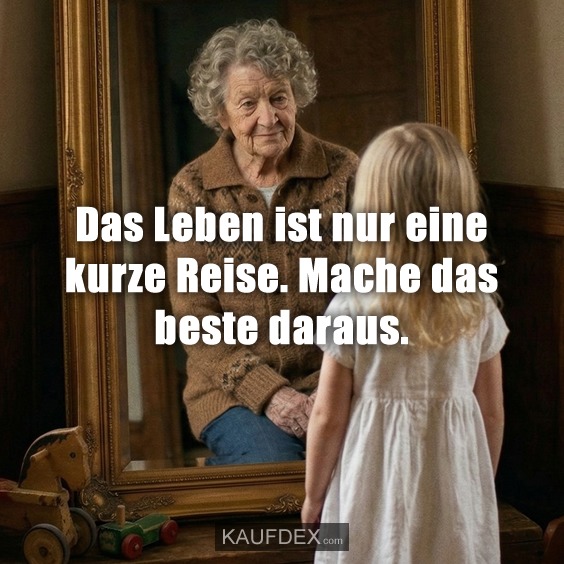 Das Leben ist nur eine kurze Reise. Mache das beste daraus.