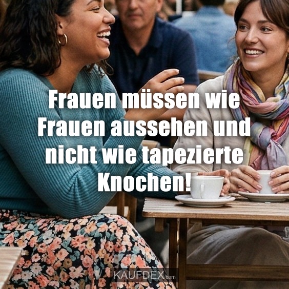Frauen müssen wie Frauen aussehen und nicht wie tapezierte Knochen!