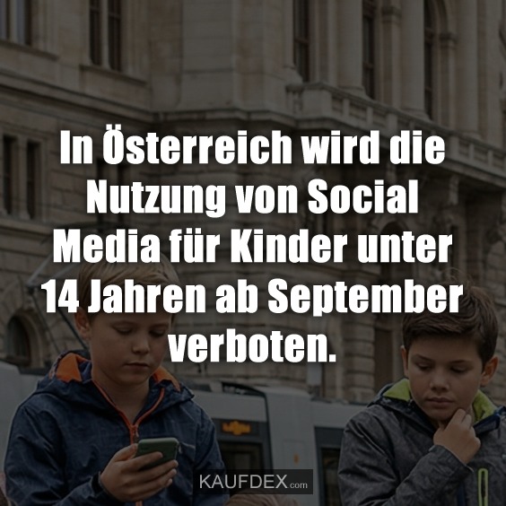 In Österreich wird die Nutzung von Social Media für Kinder unter 14 Jahren ab September verboten.