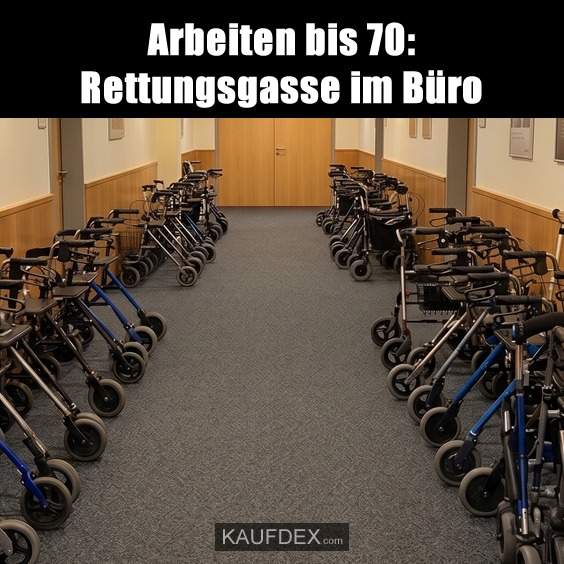 Arbeiten bis 70: Rettungsgasse im Büro