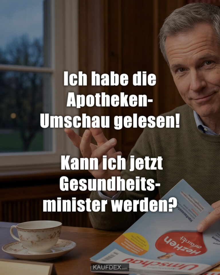 Ich habe die Apotheken-Umschau gelesen! Kann ich jetzt Gesundheitsminister werden?