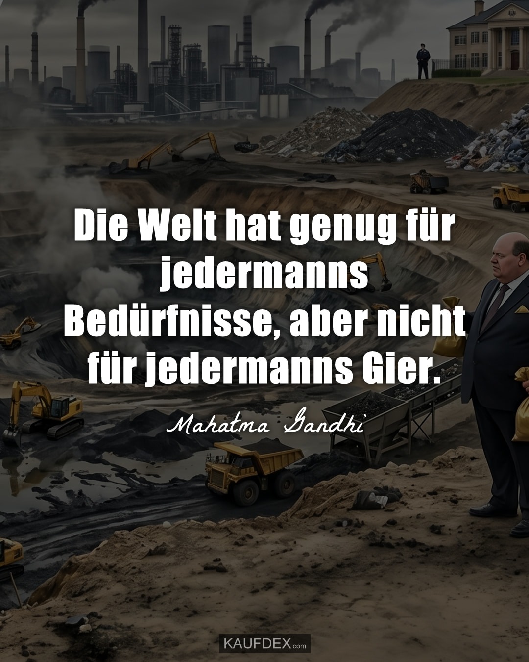 Genug für alle aber nicht für die Gier. Entdecke tiefgründige Zitate über Konsum und wahre Werte auf Kaufdex. Jetzt lesen und zum Nachdenken anregen lassen.