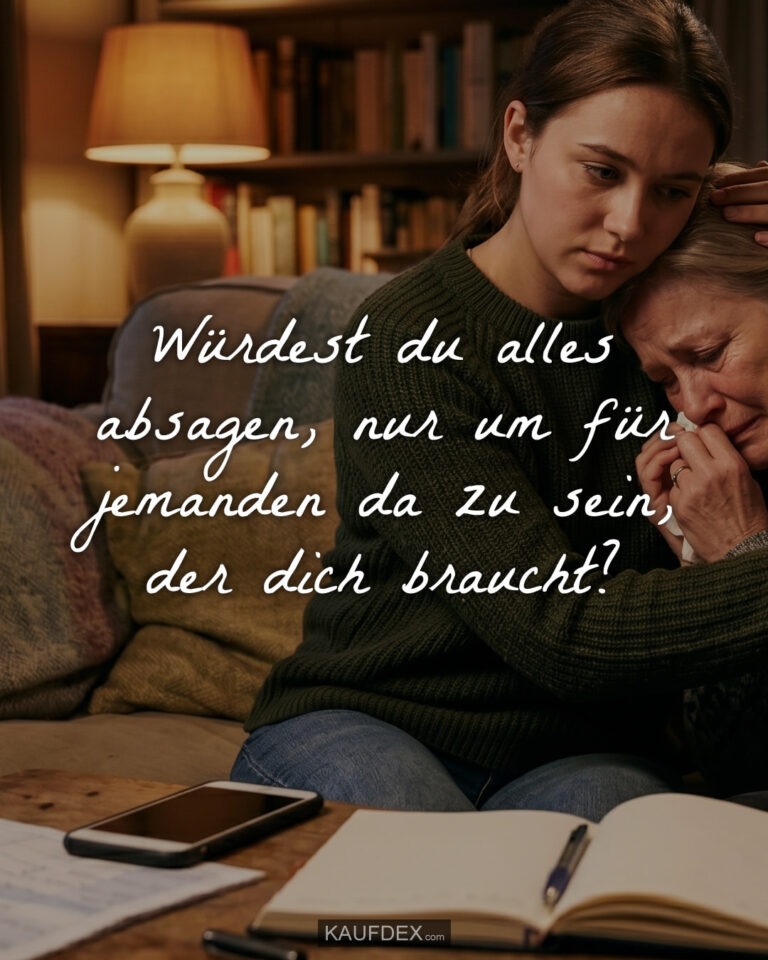 Würdest du alles absagen, nur um für jemanden da zu sein, der dich braucht?