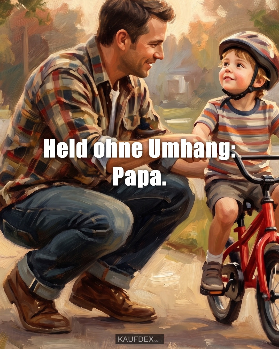 Held ohne Umhang: Papa.