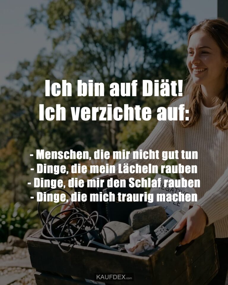 Ich bin auf Diät!