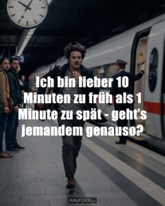 Ich bin lieber 10 Minuten zu früh als 1 Minute zu spät - geht's jemandem genauso?