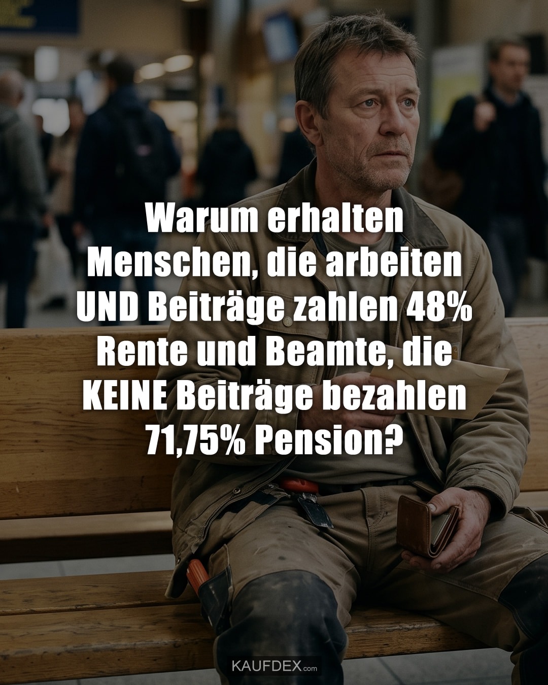 Warum erhalten Menschen, die arbeiten UND Beiträge zahlen 48% Rente und Beamte, die KEINE Beiträge bezahlen 71,75% Pension?