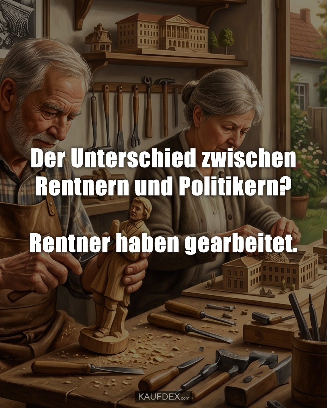 Der Unterschied zwischen Rentnern und Politikern? Rentner haben gearbeitet.