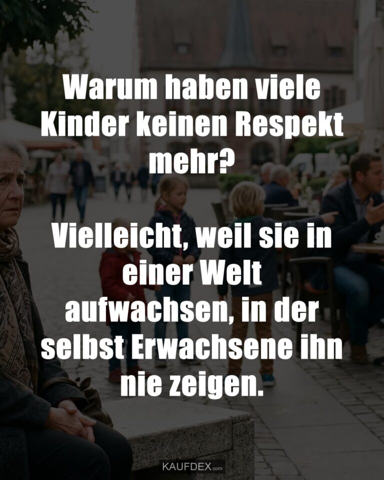 Warum haben viele Kinder keinen Respekt mehr? Vielleicht, weil sie in einer Welt aufwachsen, in der selbst Erwachsene ihn nie zeigen.