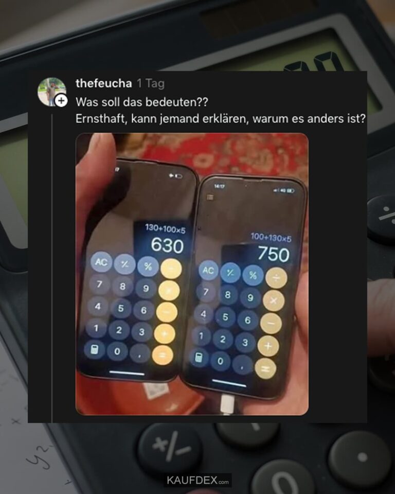 Was soll das bedeuten?? Ernsthaft, kann jemand erklären, warum es anders ist?