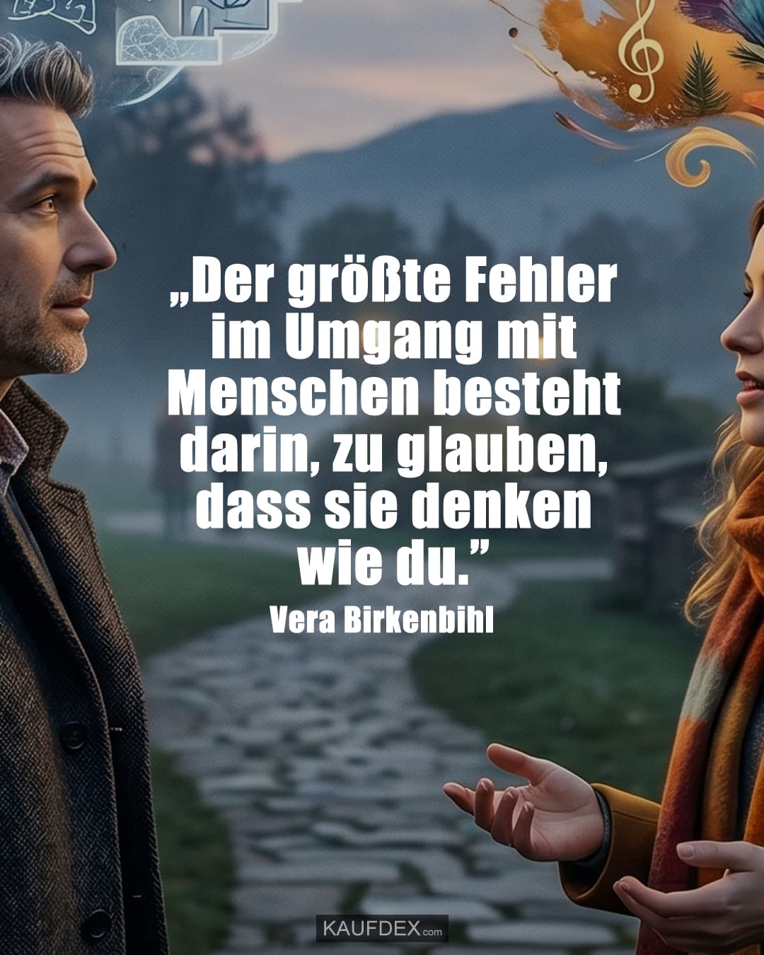 „Der größte Fehler im Umgang mit Menschen besteht darin, zu glauben, dass sie denken wie du.”