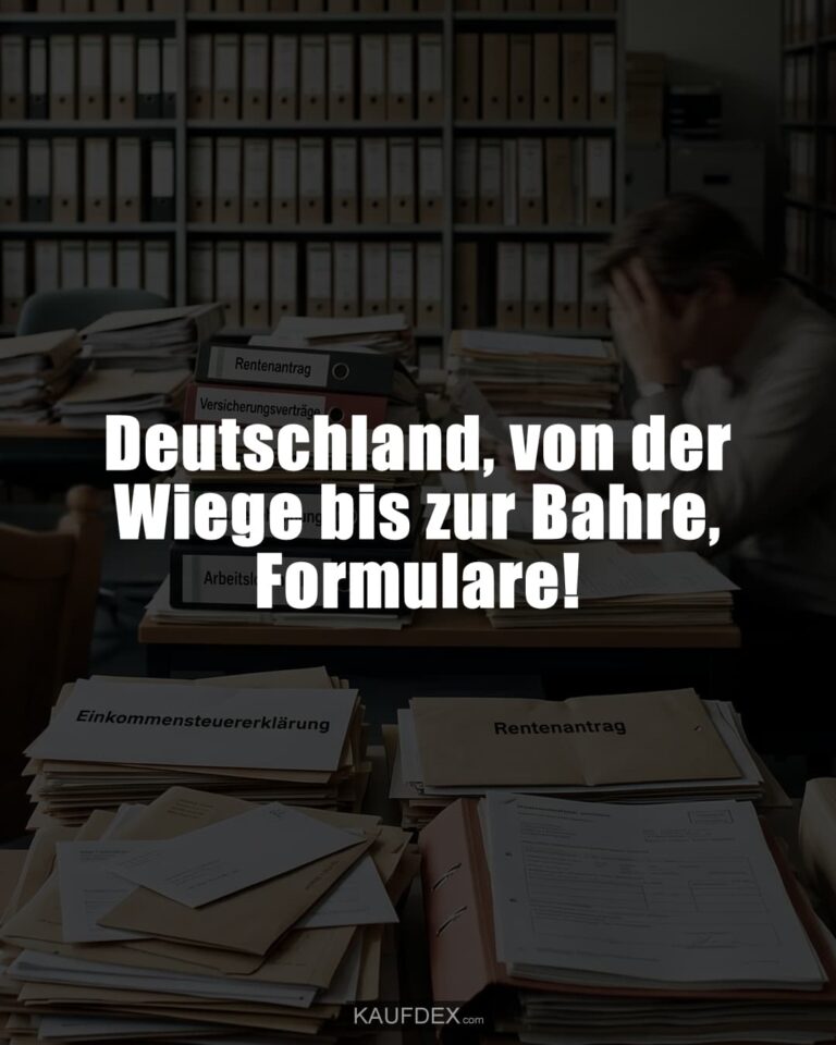 Deutschland, von der Wiege bis zur Bahre, Formulare!
