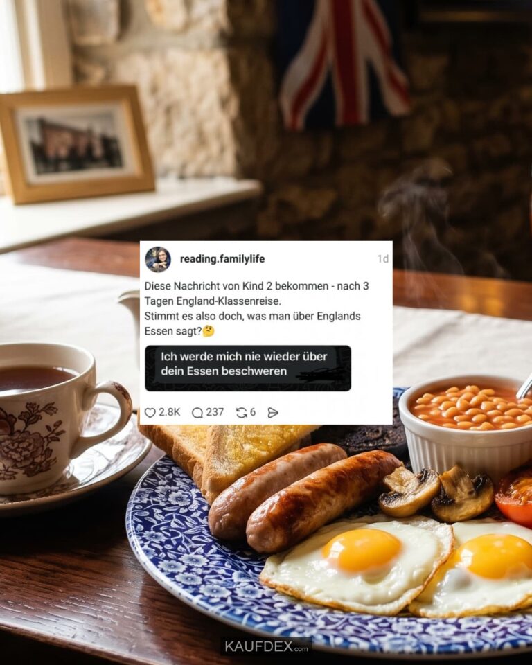 Diese Nachricht von Kind 2 bekommen - nach 3 Tagen England-Klassenreise. Stimmt es also doch, was man über Englands Essen sagt?