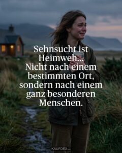 Sehnsucht ist Heimweh… Nicht nach einem bestimmten Ort, sondern nach einem ganz besonderen Menschen.