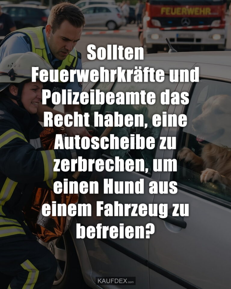 Sollten Feuerwehrkräfte und Polizeibeamte das Recht haben, eine Autoscheibe zu zerbrechen, um einen Hund aus einem Fahrzeug zu befreien?