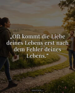 „Oft kommt die Liebe deines Lebens erst nach dem Fehler deines Lebens.”